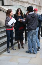 MONICA BELLUCCI Leaves Her Hotel in London 10/22/2015