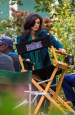 MORENA BACCARIN on the Set of Gotham in Brooklyn 10/23/2015