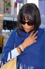 NAOMI CAMPBELL Leaves Burberry Store at 5th Ave in Manhattan 10/15/2015
