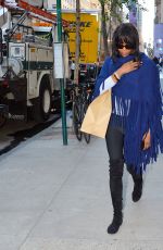 NAOMI CAMPBELL Leaves Burberry Store at 5th Ave in Manhattan 10/15/2015