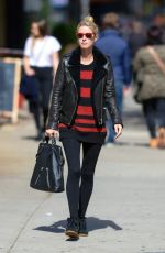 NICKY HILTON in a Leather Jacket Out and About in New York 10/04/2015