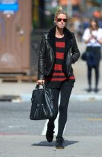 NICKY HILTON in a Leather Jacket Out and About in New York 10/04/2015