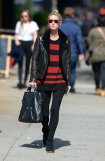 NICKY HILTON in a Leather Jacket Out and About in New York 10/04/2015
