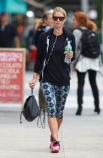 NICKY HILTON in Leggings Leaves a Gym in New York 10/01/2015