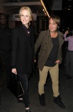 NICOLE KIDMAN Leaves Noel Coward Theater in London 10/01/2015