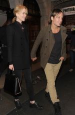 NICOLE KIDMAN Leaves Noel Coward Theater in London 10/01/2015