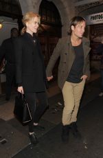 NICOLE KIDMAN Leaves Noel Coward Theater in London 10/01/2015
