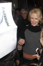 NICOLE KIDMAN Leaves Noel Coward Theatre in London 10/13/2015
