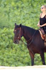 NICOLE RICHIE at Horseback Ridinig at a Beaches in Los Cabos 10/17/2015