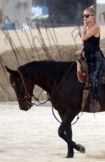 NICOLE RICHIE at Horseback Ridinig at a Beaches in Los Cabos 10/17/2015