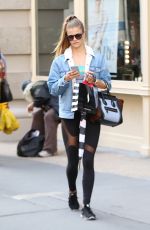 NINA AGDAL Out and About in Soho 10/16/2015
