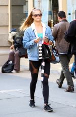 NINA AGDAL Out and About in Soho 10/16/2015