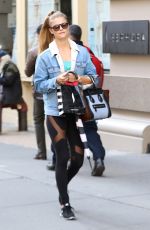NINA AGDAL Out and About in Soho 10/16/2015
