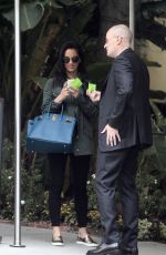 OLIVIA MUNN Waits For Her Car After Having Lunch in Los Angeles 10/28/2015