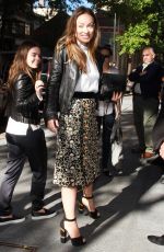 OLIVIA WILDE Arrives at The View in New York 10/12/2015