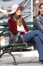 OLIVIA WILDE on the Set of Vinyl in New York 10/14/2015