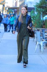 OLIVIA WILDE Out and About in New York 10/26/2015