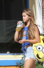 PARIS BERELC in Cut-offs Out in Los Angeles 10/07/2015