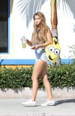 PARIS BERELC in Cut-offs Out in Los Angeles 10/07/2015