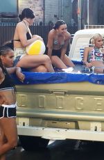 PIA MIA PEREZ on the Set of a Music Video in Santa Monica 10/13/2015