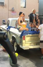 PIA MIA PEREZ on the Set of a Music Video in Santa Monica 10/13/2015