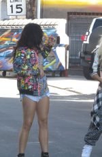 PIA MIA PEREZ on the Set of a Music Video in Santa Monica 10/13/2015
