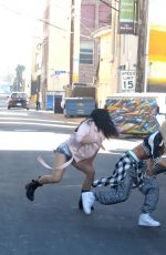 PIA MIA PEREZ on the Set of a Music Video in Santa Monica 10/13/2015