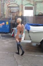 PIA MIA PEREZ on the Set of a Music Video in Santa Monica 10/13/2015