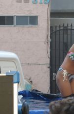 PIA MIA PEREZ on the Set of a Music Video in Santa Monica 10/13/2015
