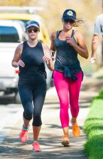 REESE WITHERSPOON Out Jogging in Los Angeles 10/08/2015