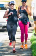 REESE WITHERSPOON Out Jogging in Los Angeles 10/08/2015