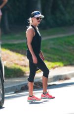 REESE WITHERSPOON Out Jogging in Los Angeles 10/08/2015