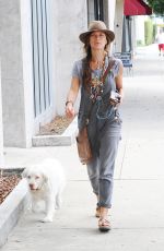 RHONA MITRA Walks Her Dog Out in Los Angeles 10/05/2015