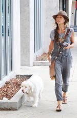 RHONA MITRA Walks Her Dog Out in Los Angeles 10/05/2015