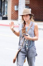 RHONA MITRA Walks Her Dog Out in Los Angeles 10/05/2015