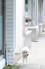 RHONA MITRA Walks Her Dog Out in Los Angeles 10/05/2015