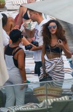 RIHANNA and CARA DELEVINGNE in Bikinis in Rio de Janeiro 09/27/2015