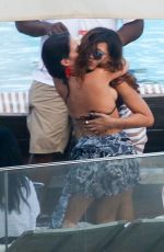 RIHANNA and CARA DELEVINGNE in Bikinis in Rio de Janeiro 09/27/2015