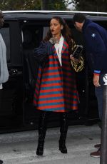 RIHANNA Arrives at Eiffel Tower in Paris 10/04/2015