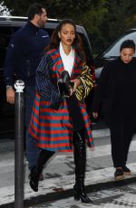 RIHANNA Arrives at Eiffel Tower in Paris 10/04/2015