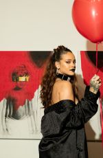 RIHANNA at 8th Album Artwork Reveal for Anti at Mama Gallery in Los Angeles 10/07/2015