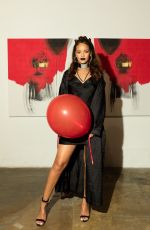 RIHANNA at 8th Album Artwork Reveal for Anti at Mama Gallery in Los Angeles 10/07/2015