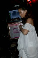 RIHANNA Leaves a Bar in Paris 10/03/2015