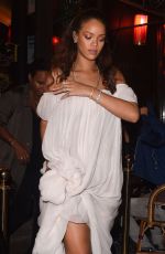 RIHANNA Leaves a Bar in Paris 10/03/2015