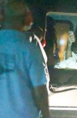 RIHANNA Returns to Her Hotel by Helicopter after Her Rock in Rio Performance in Rio de Janeiro 09/26/2015
