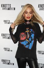 RITA ORA at Knott’s Scary Farm Black Carpet in Buena Park 10/01/2015