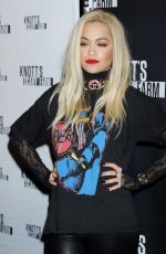 RITA ORA at Knott’s Scary Farm Black Carpet in Buena Park 10/01/2015
