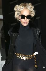RITA ORA in a Body Stocking, Leaves Her Hotel in London 10/08/2015