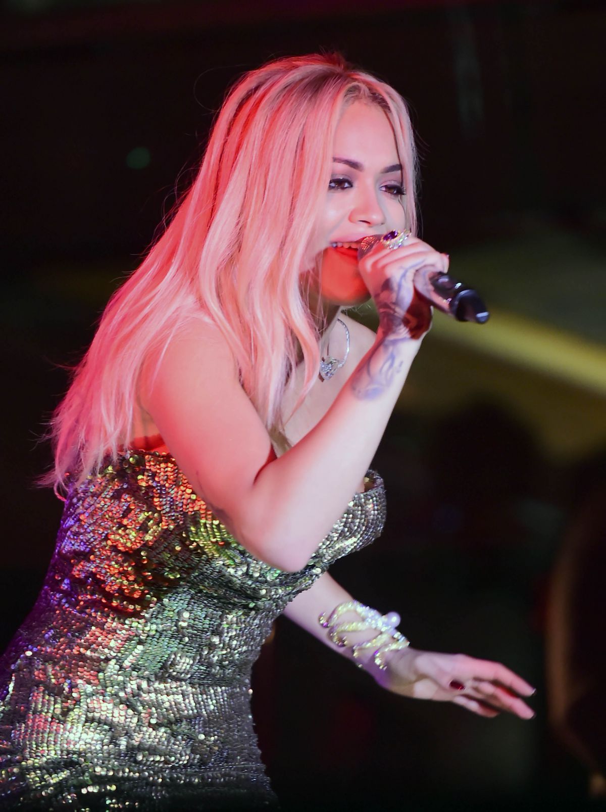 RITA ORA Performs at Sexy Fish Restaurant Launch in London 10/08/2015 ...