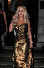 RITA ORA Performs at Sexy Fish Restaurant Launch in London 10/08/2015